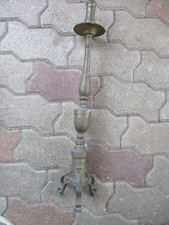 ANTICO BELLISSIMO CANDELIERE IN BRONZO DA RIPULIRE ALTEZZA CM. 60 EPOCA 1800