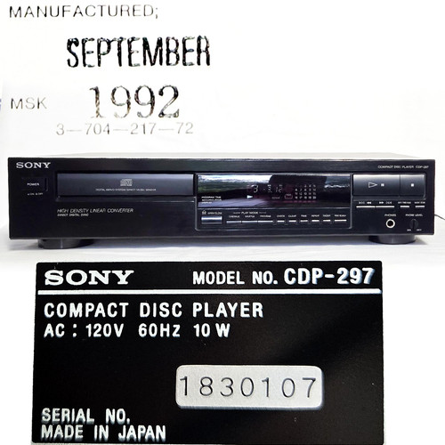 Sony cdp 297 lettore - sony, cdp-297