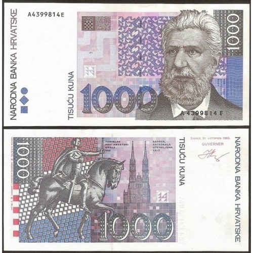 Croatia 1000 kuna 1993 unc - 1000,