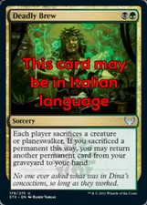 MTG 4x DEADLY BREW EXC - INFUSO MORTALE - STX - MAGIC