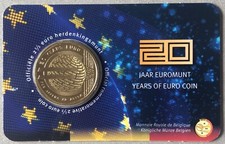 BELGIO 2022 COINCARD COIN CARD MONETA 2,5 EURO NUOVA 20 VENTI ANNI DI EURO