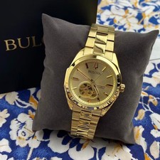 Orologio Bulova Surveyor 97A182 Uomo Classico Quadrante Oro Orologio Automatico 39mm