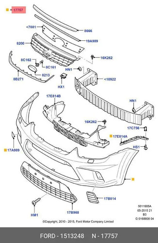 Paraurti bumper anteriore ford - bumper,