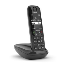 Telefono Cordless Gigaset AS690 Vivavoce Rubrica 100 Voci DECT Display 2'' Nero