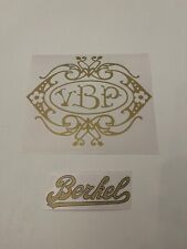 Adesivo  BERKEL VBP  oro+ Corsivo oro bordo nero  8,5x3,2