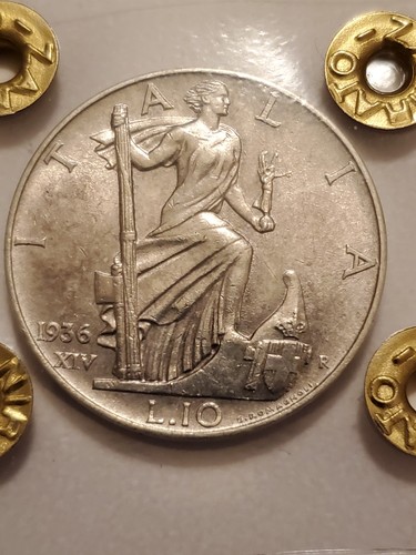 Moneta regno italia 10 lire - d',
