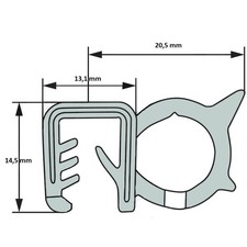 Guarnizione in gomma per vetro