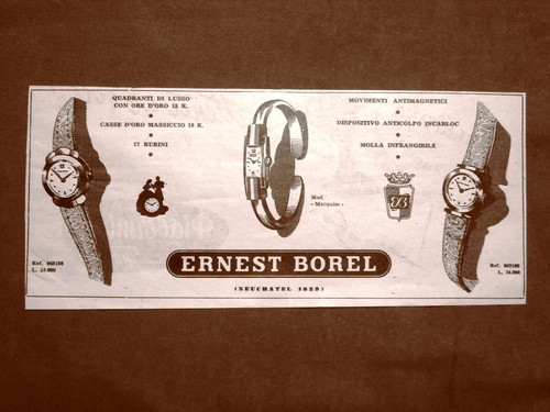 Pubblicità del 1957 - , orologio