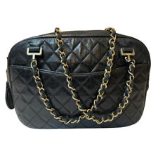 CHANEL Borsa in Pelle doppia Tracolla col. Nero | In ottime condizioni