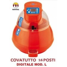 INCUBATRICE AUTOMATICA COVATUTTO 16L POSTI DIGITALE GIRA UOVA VOLATILI NOVITAL