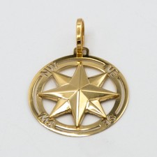 Ciondolo "Rosa dei venti" in oro giallo 18 kt E.7