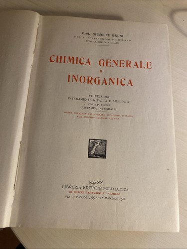 Chimica generale inorganica - chimica, e