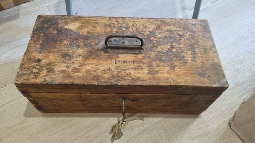 Antica cassetta legno con - antica,