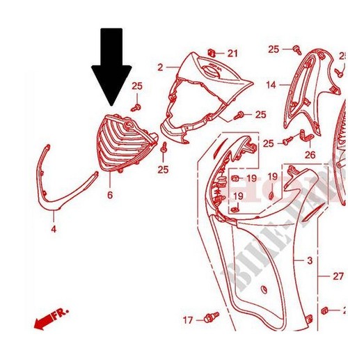 Griglia radiatore per honda - griglia,