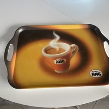 Set 4 Tazzine con Piattino Pubblicitarie Caffè Hag Con Vassoio