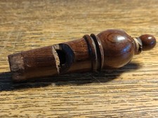 Antico Fischietto IN Legno 8 CM Finitura Per Modulare Il Fischio