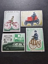 Francobollo Mali Bicicletta Auto Antiche N°111/114 Nuovo Lusso MNH 1968