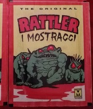 Stock lotto 10 bustine figurine rattler mostracci edizioni master