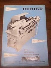Vtg Edouard Dubied Catalog~514 Copying Lathe~Machine Tool~Switzerland~Brochure