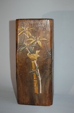 Vaso ikebana vintage in legno