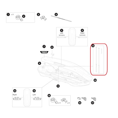 Thule lid pull strap - lid,