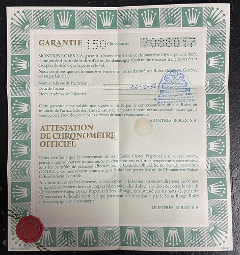 Rolex sea dweller certificate - rolex,