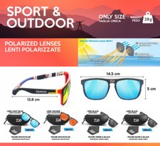 occhiali da sole lenti polarizzati daiwa pesca sport outdoor + custodia  