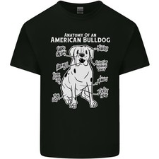 T-Shirt Divertente Per Bambini Con Anatomia Del Bulldog Americano