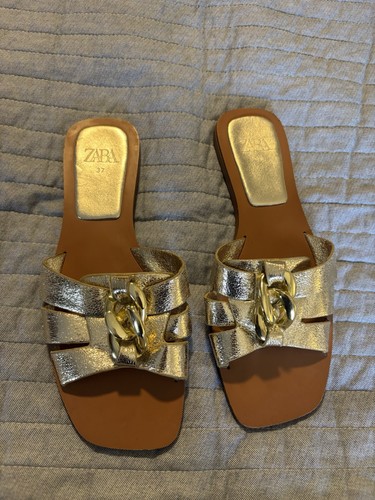 Zara metallic gold chain - zara,
