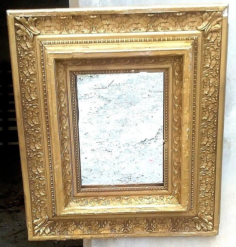 Specchio con cornice dorata - specchio,