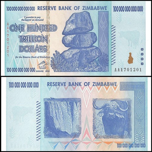 Banconota zimbabwe 100 - banconota,
