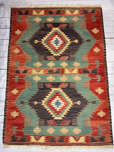 Tappeto kilim lana juta look - kilim,
