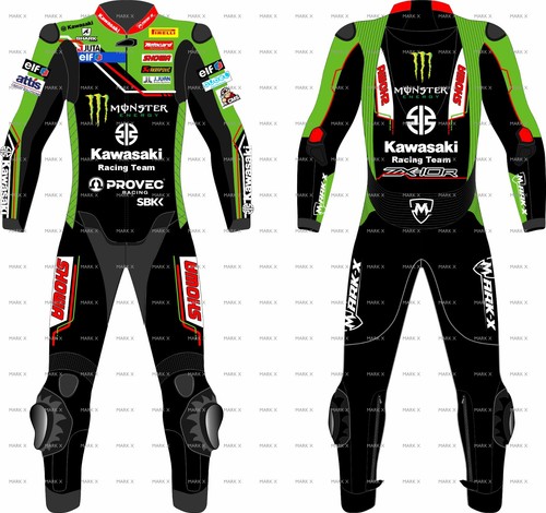 Tuta moto pelle kawasaki - da, in