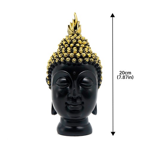 Statua testa buddha - di, 7,9''