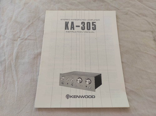 Kenwood 305 user manual - kenwood,