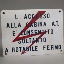 Targa vintage old ferrovie - targa,