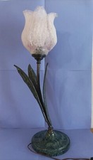 Lampada Tavolo L'originale Fiore Marmo Ottone Firenze Italy Vintage Table Lamp