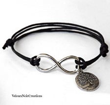 Bracciale simbolo infinito e albero della vita celtico cabala famiglia 