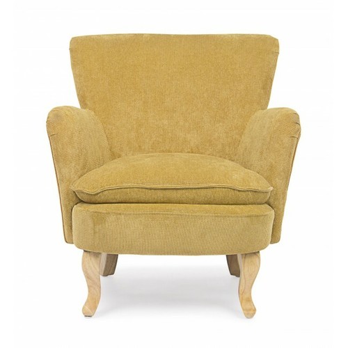 Poltrona vintage giallo ocra - poltrona,