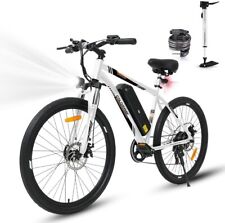 BICI ELETTRICA 26" BICICLETTA EBIKE MOUNTAIN BIKE PEDALATA ASSISTITA 36V BIANCA