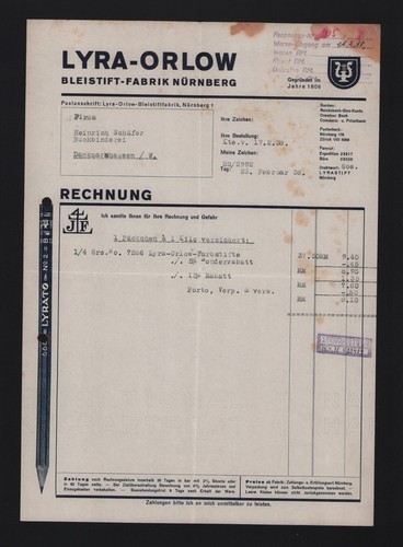 Norimberga fattura 1938 - fattura,