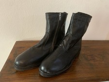 Stivali Pelle 40 Nero Cerniera Vintage