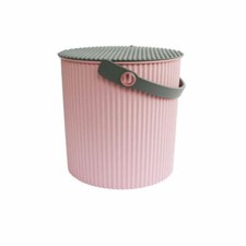 Hachiman Omnioutil Secchio con Coperchio Pratico Secchio Allround 20 L Rosa