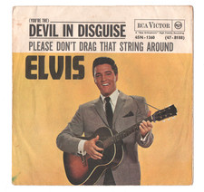 7" ELVIS PRESLEY 45 giri  SOLO COPERTINA Italy DEVIL IN DISGUISE Rca 45N 1360