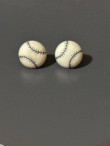 Orecchini perno baseball - a,