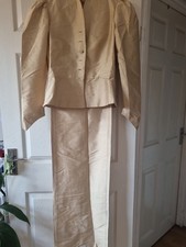 Abito in seta grezza champagne matrimonio cerimonia civile municipio con giacca. Fatto a mano