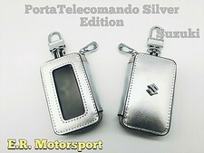 PortaTelecomando in Ecopelle SILVER Series Logo Metallico SUZUKI