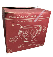 VETRO INDIANA vintage 18 pezzi Set punzoni celebrativi in vetro cristallo 5354