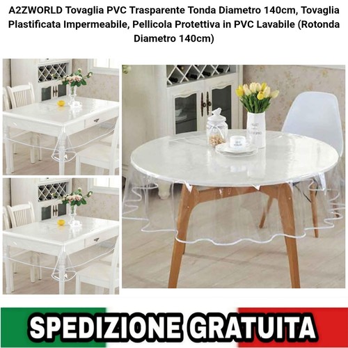 Tovaglia trasparente rotonda - tovaglia,