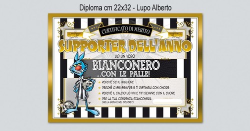 Diploma lupo alberto tifoso - lupo, alberto,